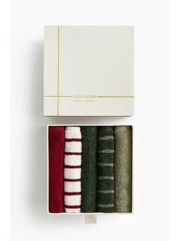 H&M - Green 5-Pack Cotton Terry Flannels