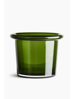 H&M - Green Glass Plant Pot