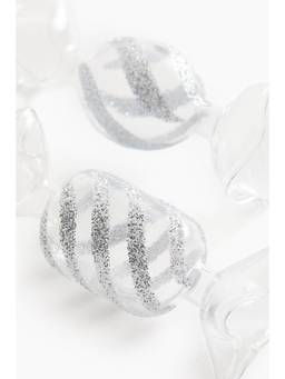H&M - Transparent 2-Pack Glass Christmas Decorations