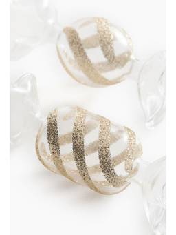 H&M - Transparent 2-Pack Glass Christmas Decorations