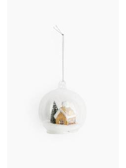 H&M - Transparent Snow-Detail Glass Bauble