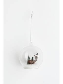H&M - Transparent Snow-Detail Glass Bauble