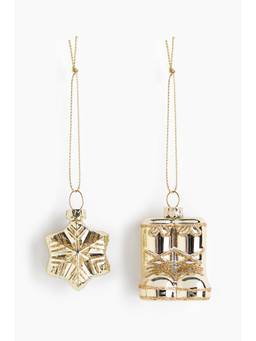 H&M - Gold 2-Pack Christmas Decorations