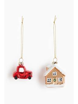H&M - Red 2-Pack Christmas Decorations