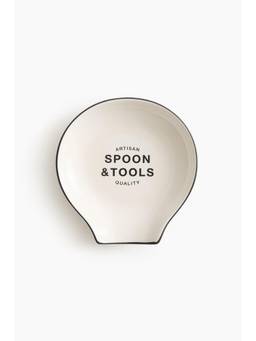 H&M - White Porcelain Spoon Rest
