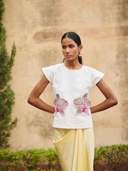 Maenaam - Ivory Navi Top