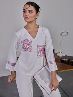 Maenaam - Ivory Hope Full Sleeve Top