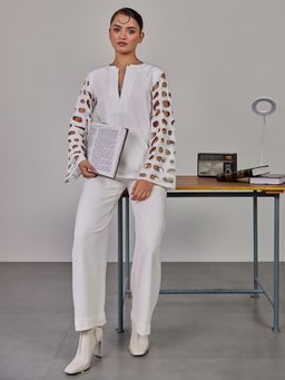 Maenaam - Ivory Nora Cut Out Top