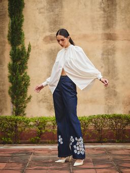 Maenaam - Blue Elva Flared Denim Jeans