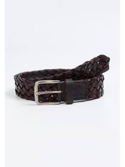 max - Men Braided Belt-Brown