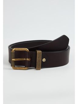 max - Men Solid Belt-Brown