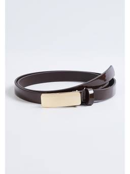 max - Women Solid Belt-Brown