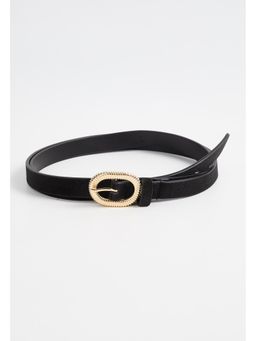 max - Women Solid Belt-Black