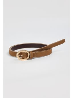 max - Women Textured Belt-Brown