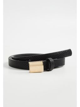 max - Women Embossed Belt-Black