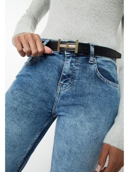 max - Women Solid Belt-Black