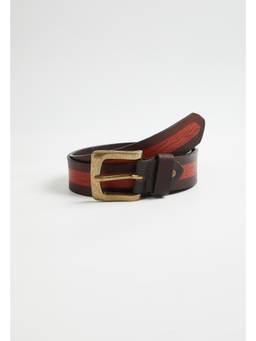 max - Men Colourblock Belt-Brown