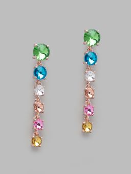 Globus - Rose Gold Plated Geometric Drop Earring-3619349001