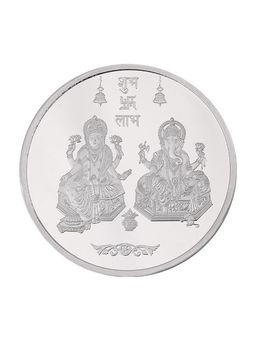 Kundan - 50 gm (999.9) Lakshmi Ganesha Silver Coin