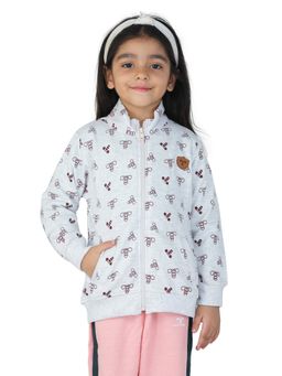 toothless - Kids Girls Grey Melange Jacket