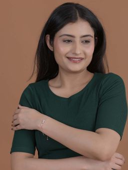 White Velvet - White Divine Protection 925 Silver Rose Gold Hamsa Adjustable Bracelet