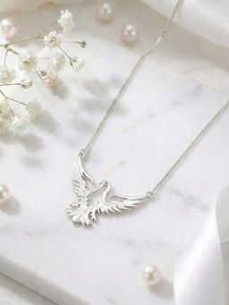 White Velvet - Graceful 925 Silver Majestic Eagle Wings Adjustable Necklace Chain