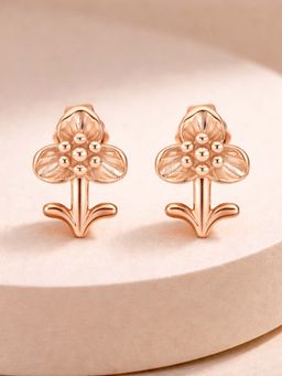 White Velvet - Royal Starlet 925 Silver Rose Gold Adjustable Crown Studs
