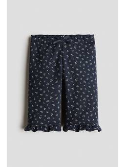 H&M - Girls Navy Blue Wide Sweatshirt Pant