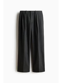 H&M - Men Grey Loose Fit Tailored Trousers