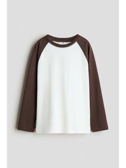 H&M - Boys Brown Long-sleeved raglan T-shirt
