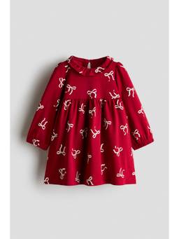 H&M - Girls Red Printed cotton dress