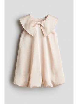 H&M - Girls Beige Collared satin dress