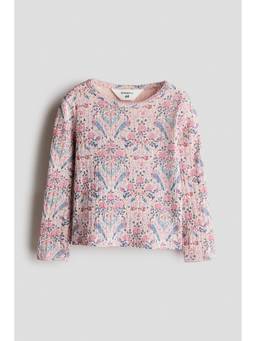 H&M - Girls Pink Patterned cotton top