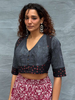 Chidiyaa - Soil Flow Of Seasons Printed Cotton Blouse