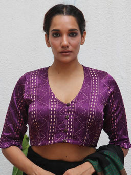 Chidiyaa - Miraaj Mashru Silk Stitched Blouse