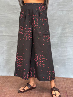 Chidiyaa - Soil Firelight Glow Printed Cotton Palazzo