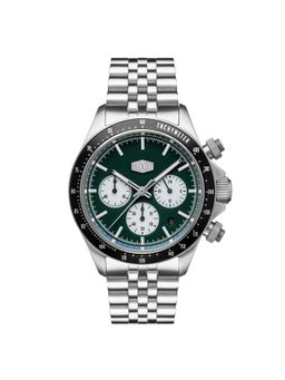 Duxot - Accelero Chronograph Green Round Dial Mens Watch - Dx-2028-11