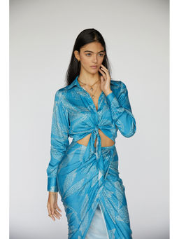 Deme - Linda Blue Printed Skirt Set (Set of 2)