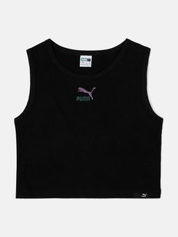 Puma - Classics Grl Cropped Girls Black T-shirt
