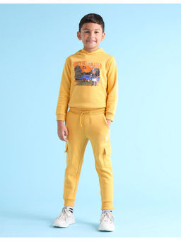 U.S. POLO ASSN. - Boys Yellow Regular Fit Cargo Joggers