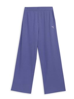 Puma - Butterfly Vibe Ribbed Girls Blue Trackpants