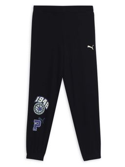Puma - Sports Legacy Graphic Boys Black Trackpants