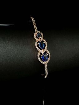 I Jewels - Women Rose Gold-Plated Kada Bracelet