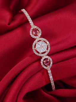 I Jewels - Women Rose Gold-Plated Bangle-Style Bracelet