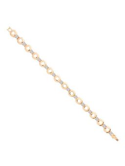 I Jewels - Gold Plated CZ Fancy Bracelet for Women