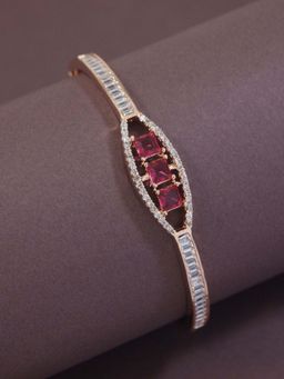 I Jewels - Women Rose Gold-Plated Bangle-Style Bracelet