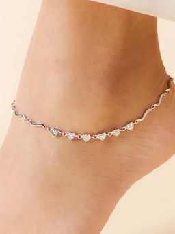 Zavya - The Loving Steps Heart Anklet (Adjustable)
