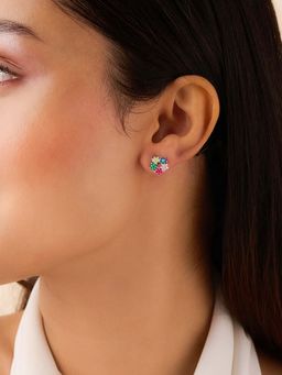 Zavya - Where Colors Bloom Stud Earrings