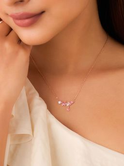 Zavya - Springtime Bloom Silver Necklace (Adjustable)