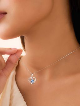 Zavya - Heart of the Sea Rhodium Plated Necklace